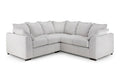 2C2 CREAM PLUSH VELVET LARGE CORNER SOFA
