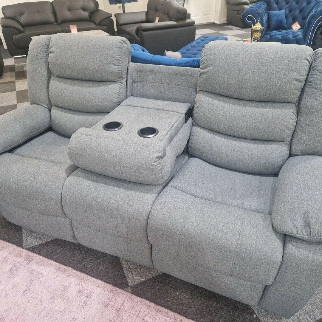 ROMA FABRIC SOFA 3+2 SEATER GREY