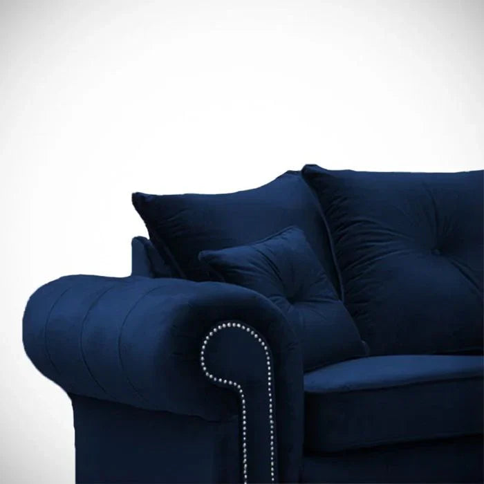 OLYMPIA PLUSH VELVET COMFORTABLE STYLISH CHESTERFIELD CORNER SOFA