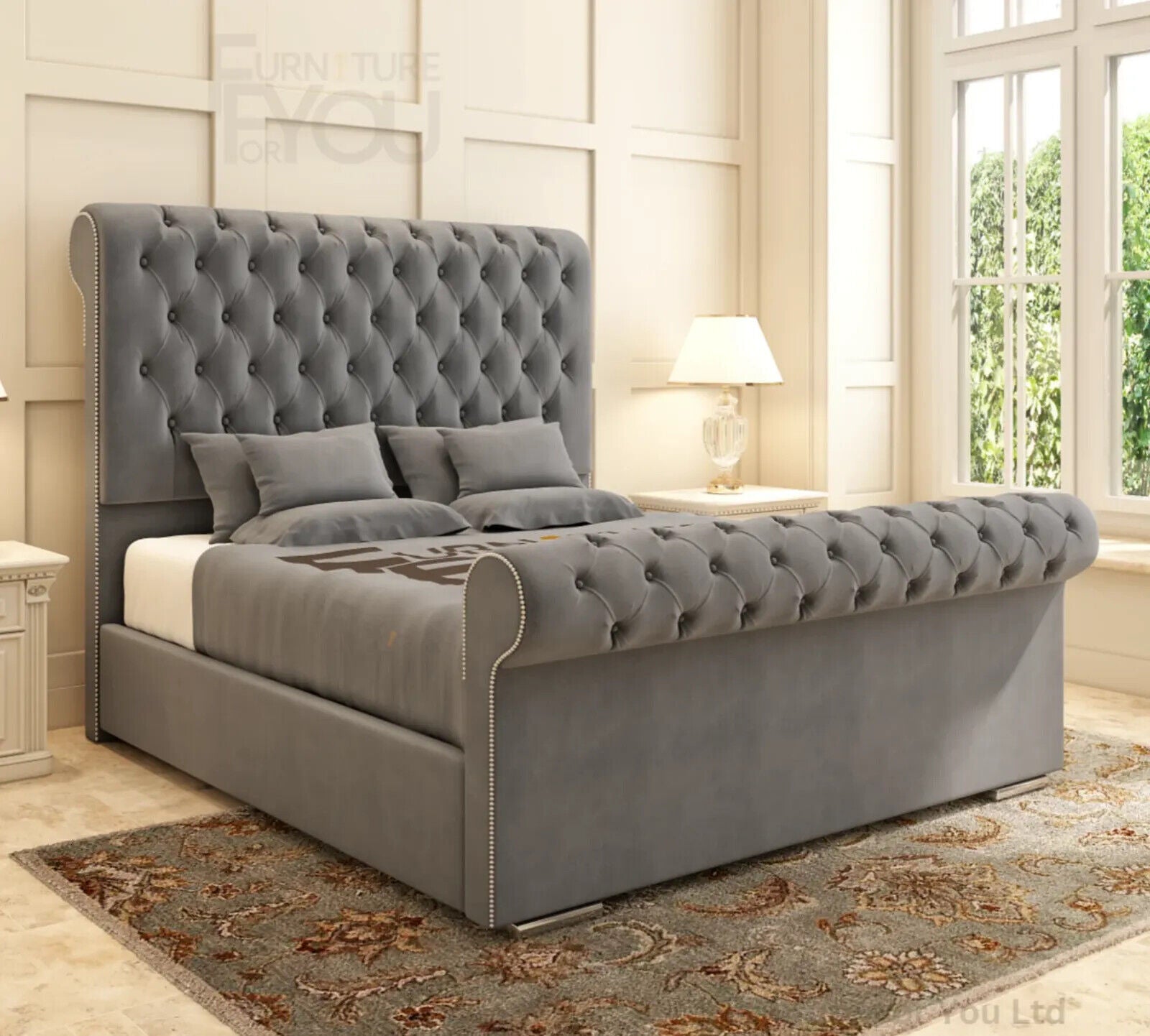 SLEIGH BED