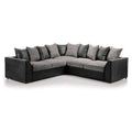 BYRON 5 SEATER CORNER SOFA WITH LEATHER