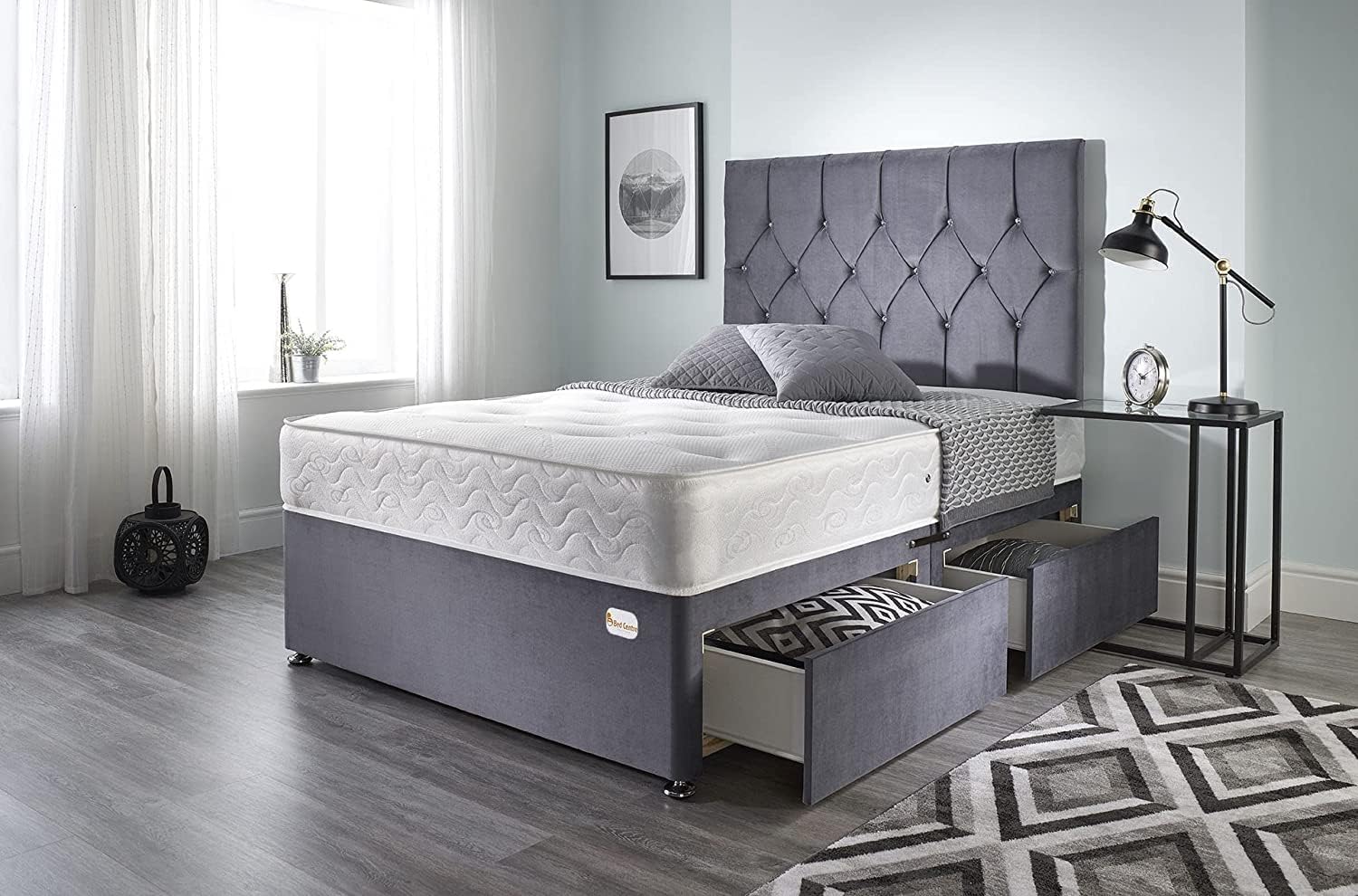 DIVAN  BED CHESTERFIELD  HEADBOARD