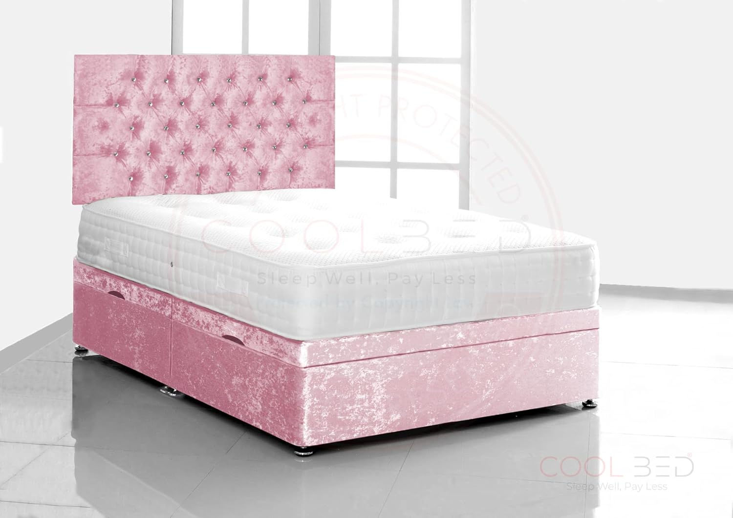 DIVAN  BED CHESTERFIELD  HEADBOARD