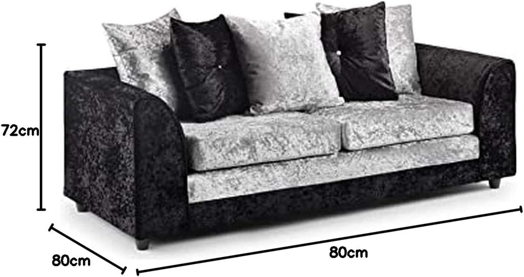 Dylan Sofa 3+2 - Crushed Velvet