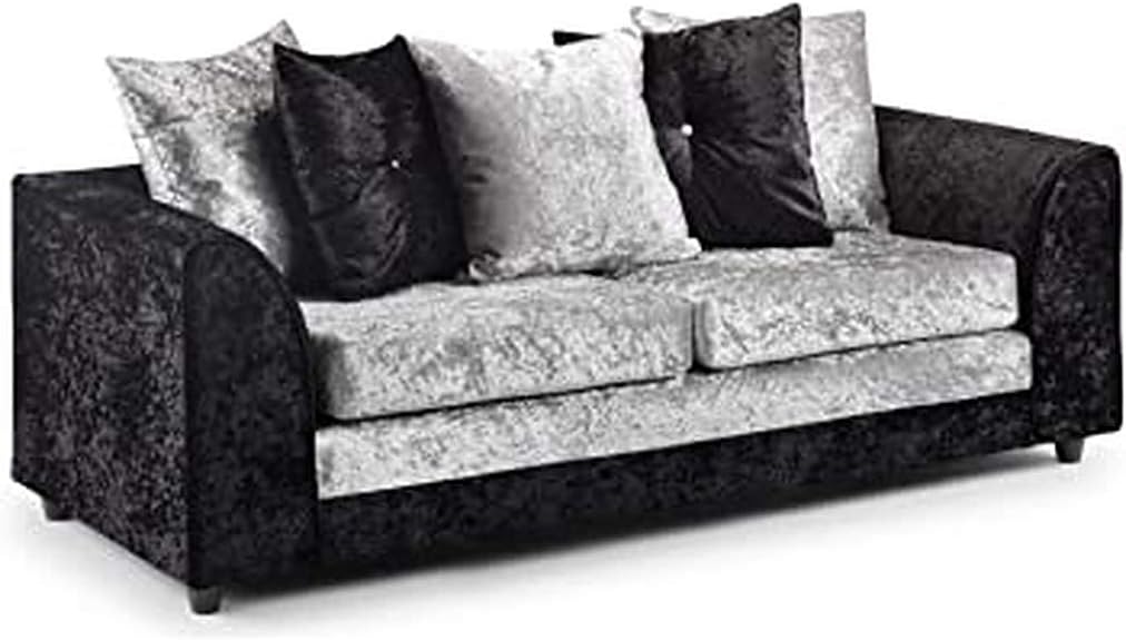 Dylan Sofa 3+2 - Crushed Velvet