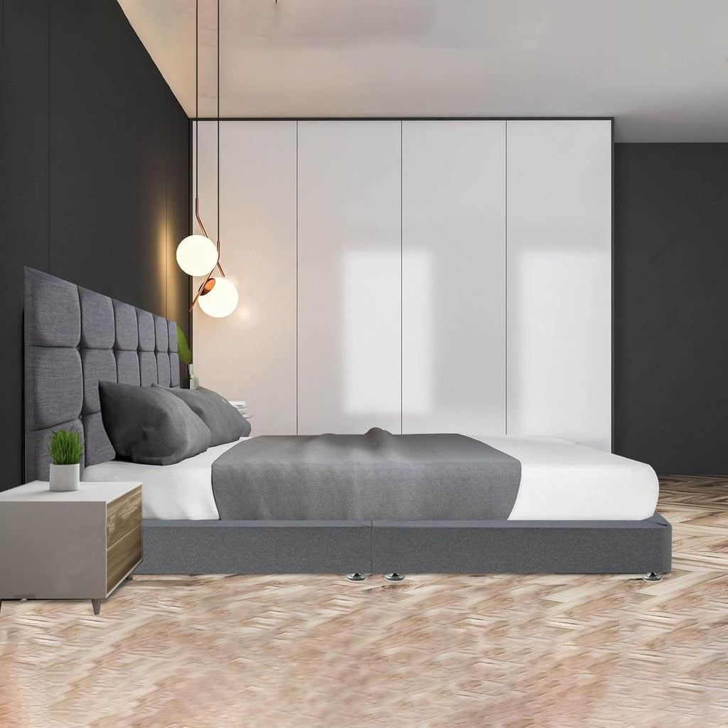 DIVAN  BED CUBED HEADBOARD