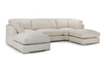 U-SHAPE BOUCLE/ TEDDY FABRIC SOFA
