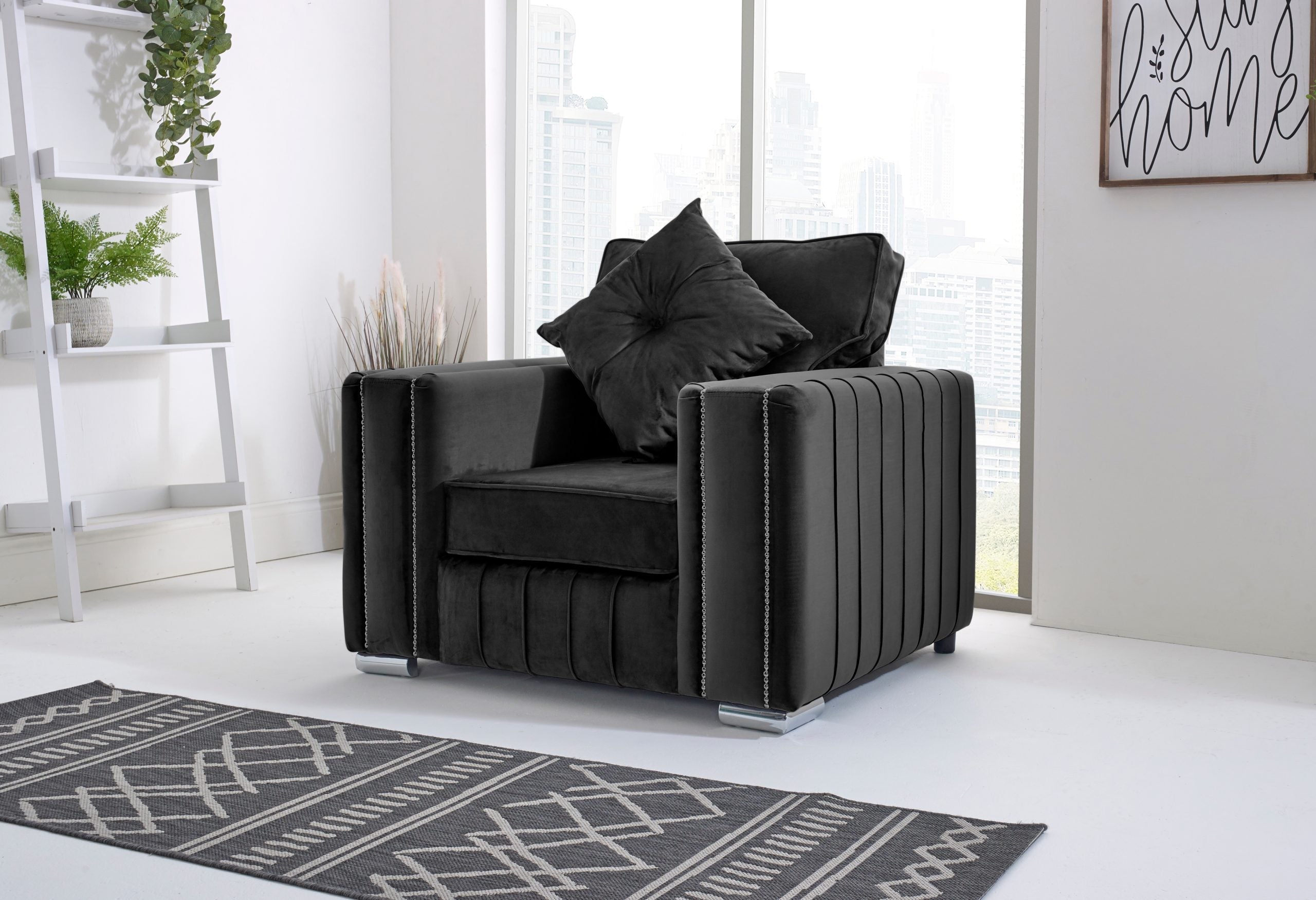 LILLY FULLBACK CORNER SOFA WITH PLUSH CUSHIONS