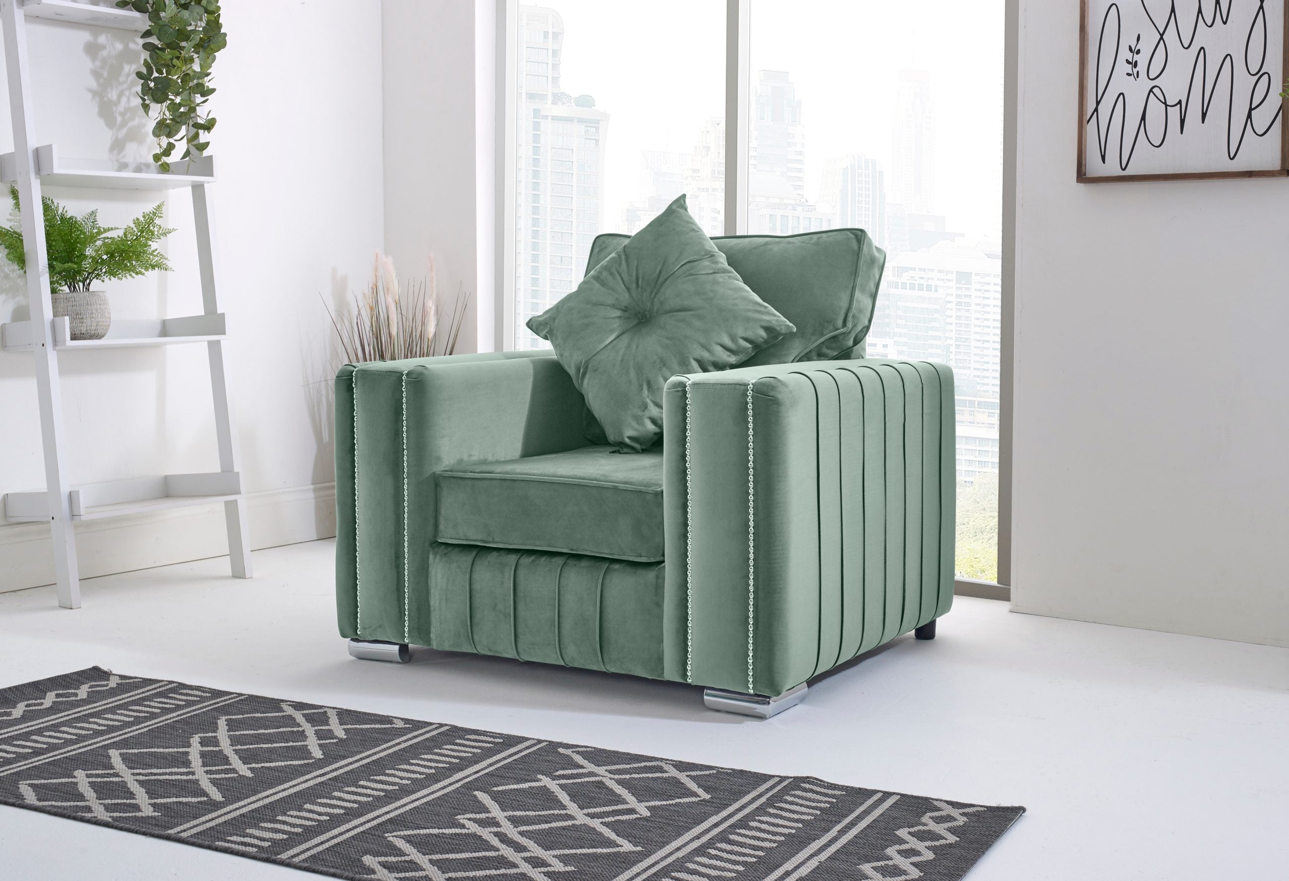 LILLY FULLBACK CORNER SOFA WITH PLUSH CUSHIONS