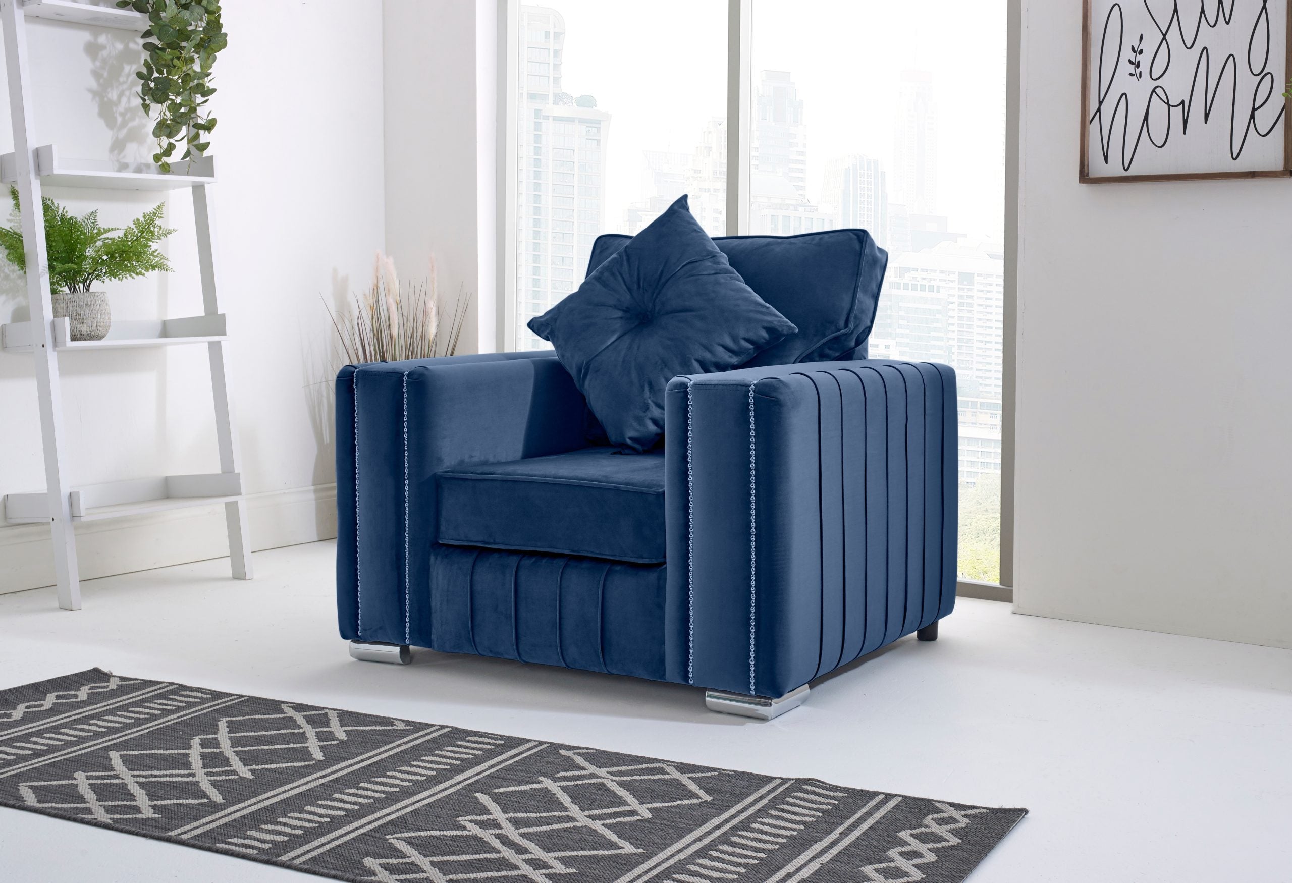 LILLY FULLBACK CORNER SOFA WITH PLUSH CUSHIONS