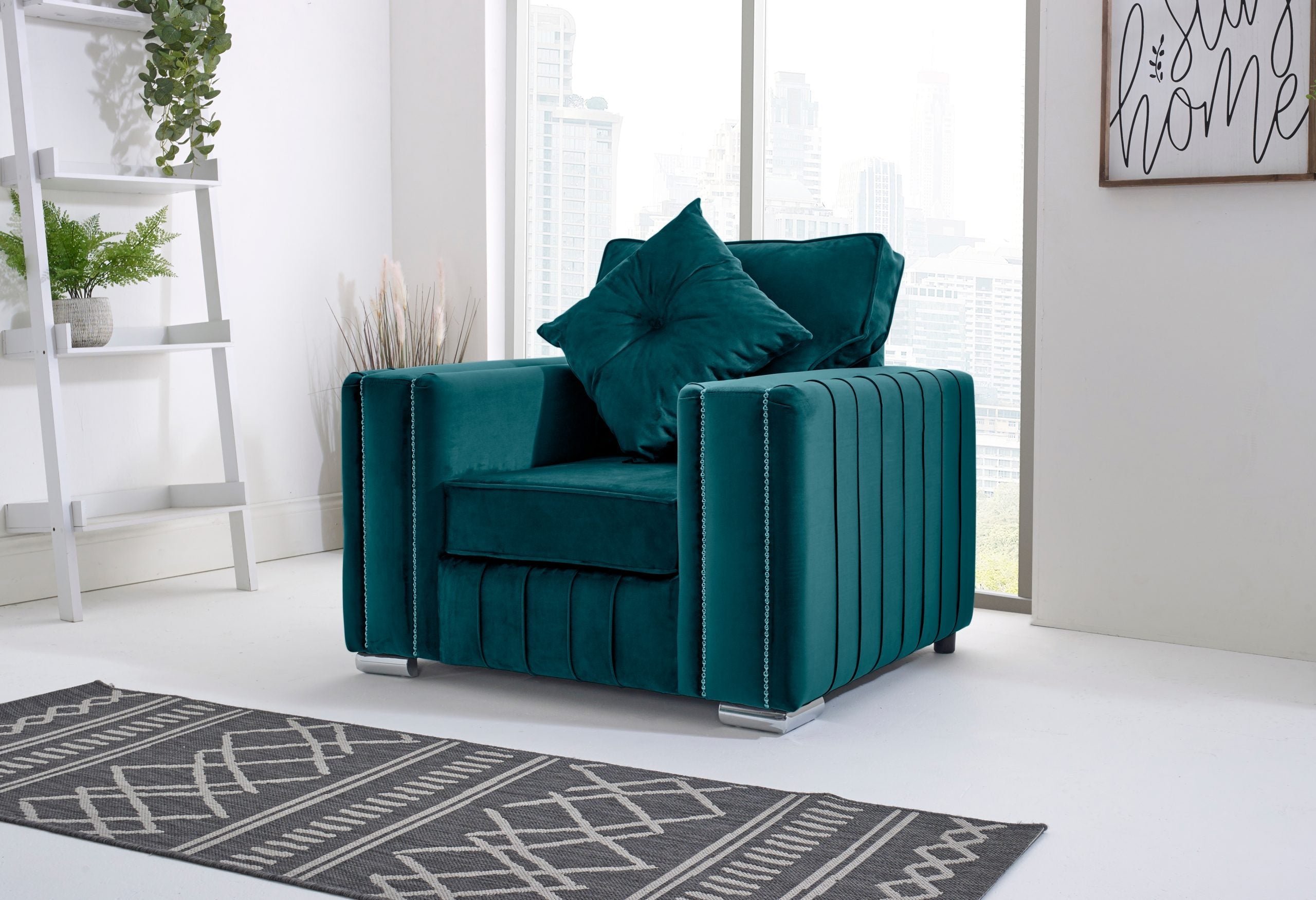 LILLY FULLBACK CORNER SOFA WITH PLUSH CUSHIONS