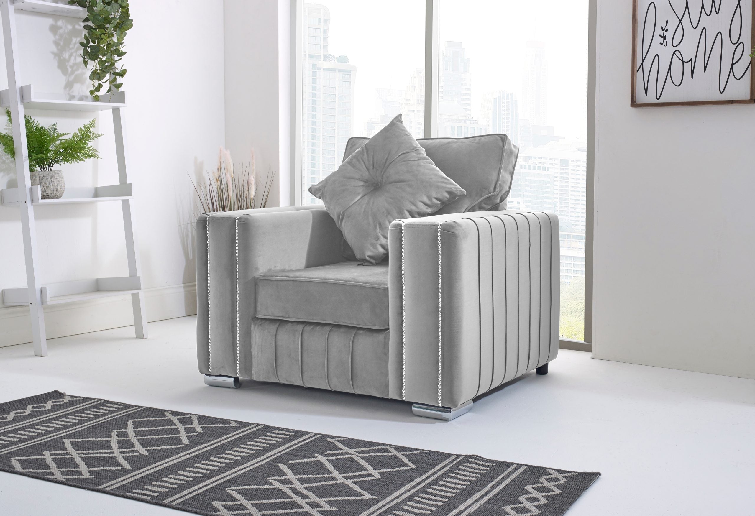 LILLY FULLBACK CORNER SOFA WITH PLUSH CUSHIONS