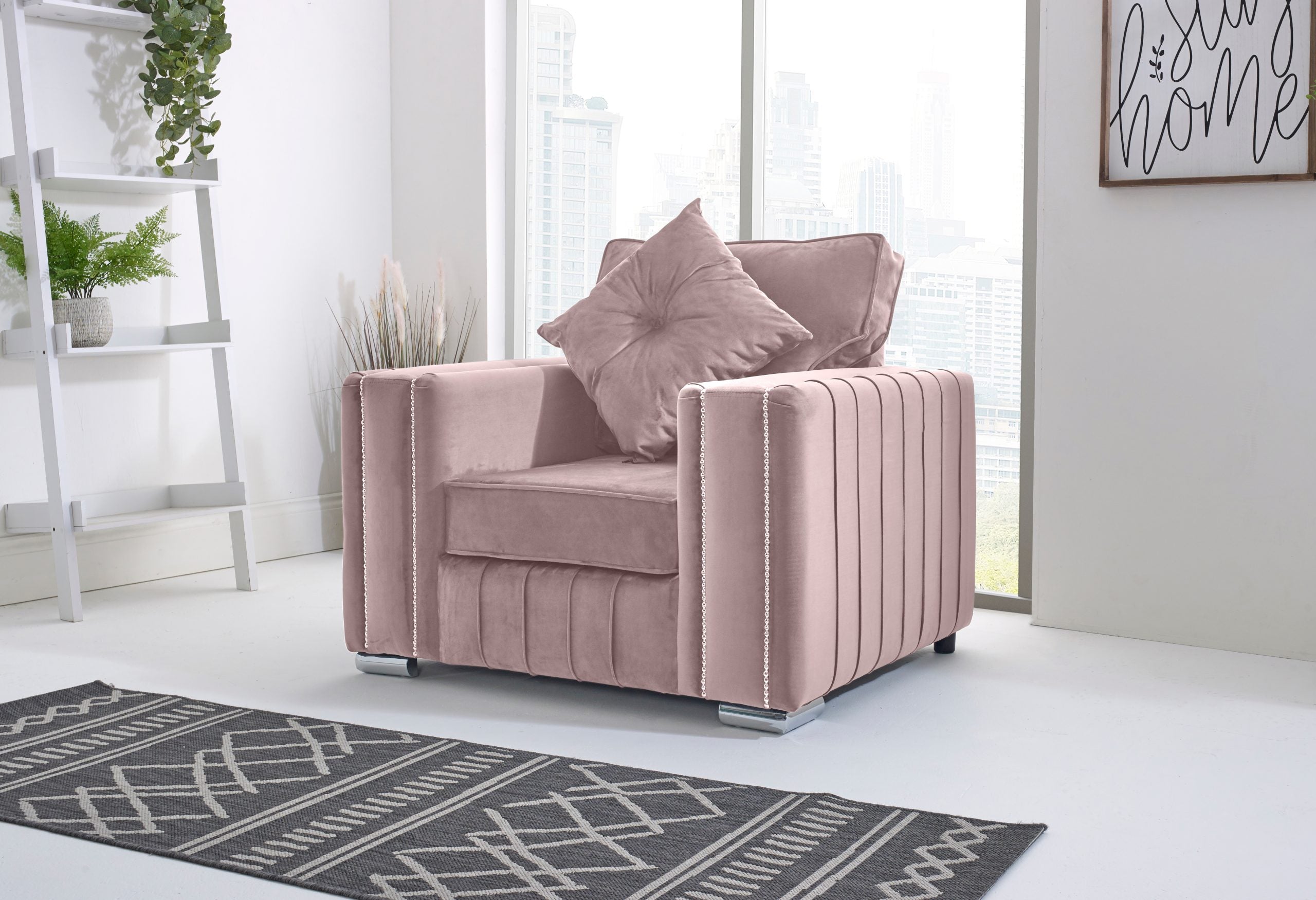 LILLY FULLBACK CORNER SOFA WITH PLUSH CUSHIONS