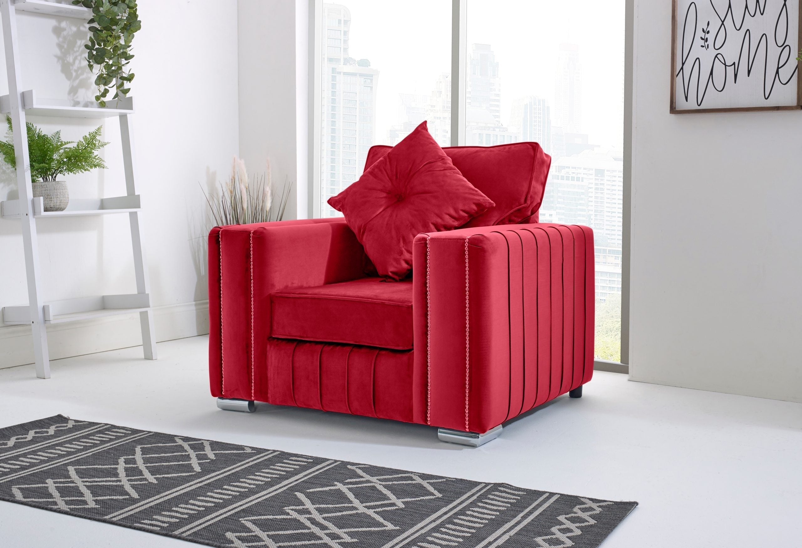 LILLY FULLBACK CORNER SOFA WITH PLUSH CUSHIONS