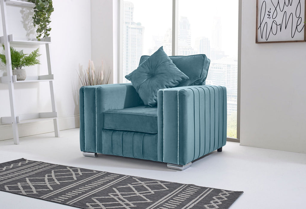 LILLY FULLBACK CORNER SOFA WITH PLUSH CUSHIONS