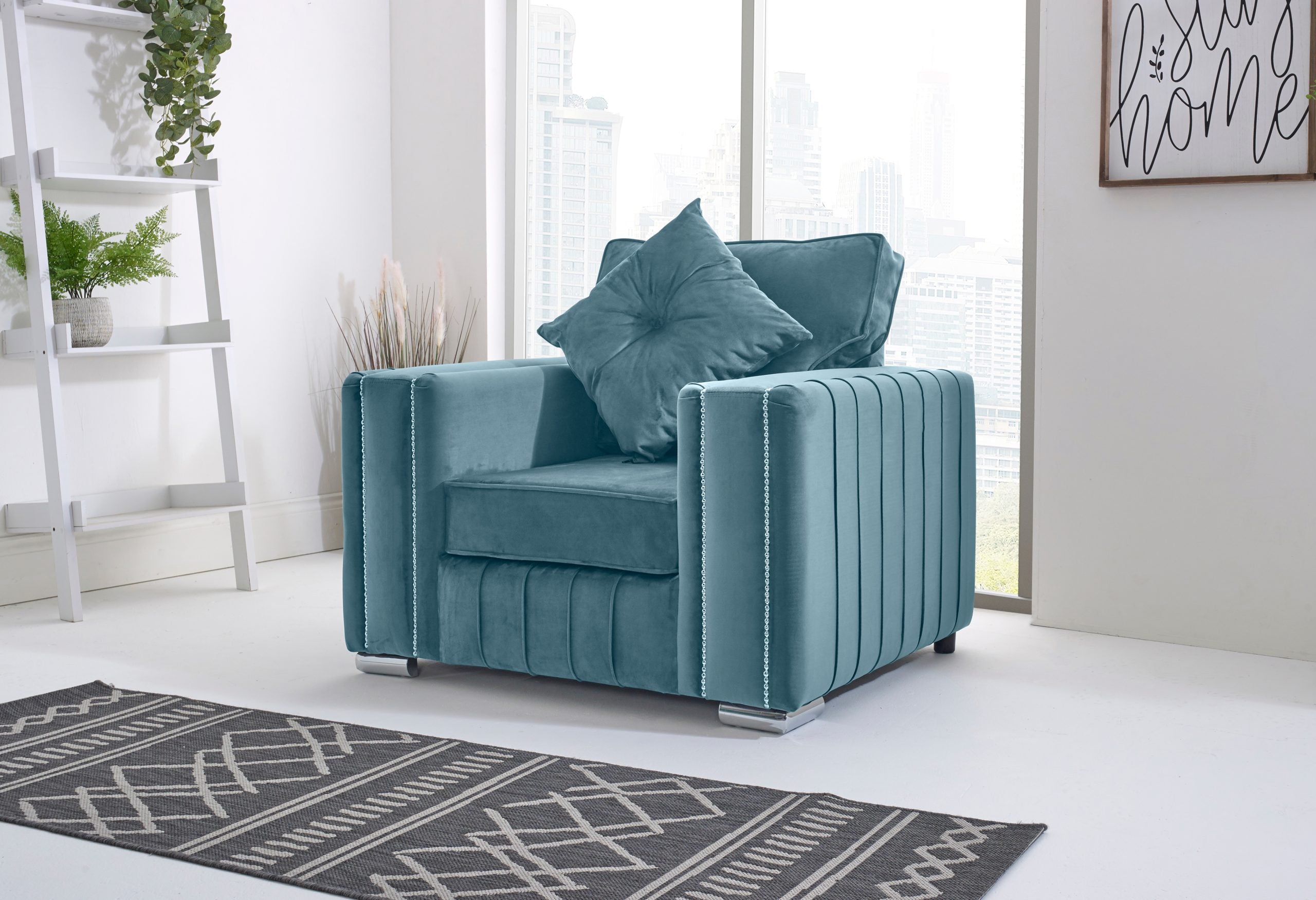 LILLY FULLBACK CORNER SOFA WITH PLUSH CUSHIONS
