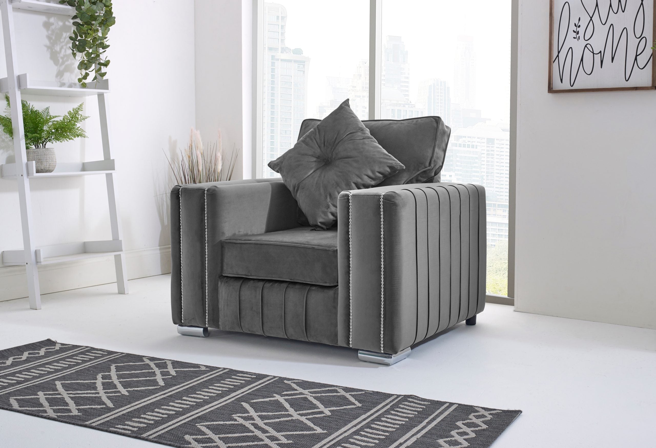 LILLY FULLBACK CORNER SOFA WITH PLUSH CUSHIONS