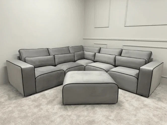 Maison 5 Piece Double Corner Sofa cushion and fabric detail