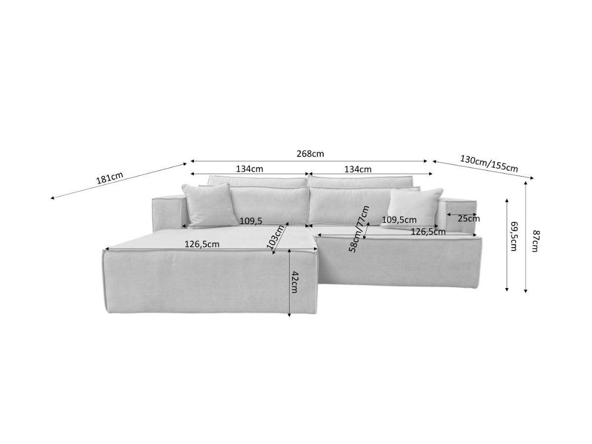 Selena Cream Fabric Electric Sofa Bed