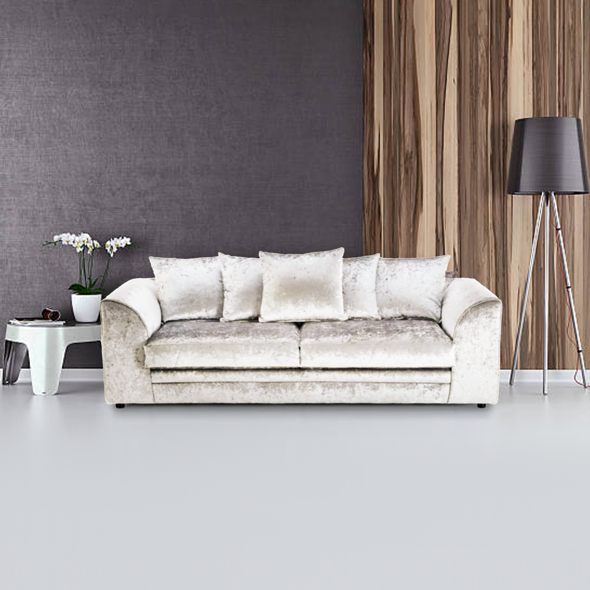 DYLAN CRUSH VELVET 3 SEATER SOFA