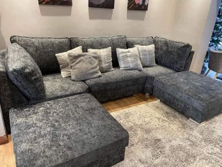 LARGE BISHOP U-SHAPE SOFA – SPACIOUS LUXURY WITH REMOVABLE STOOLS!