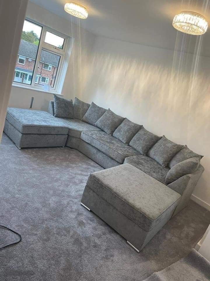 The Bishop Luxe U-Shape Sofa — Comes with 2 Giant Removable Stools!