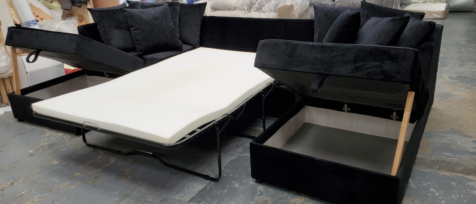 LARGE BISHOP U-SHAPE SOFA – SPACIOUS LUXURY WITH REMOVABLE STOOLS!