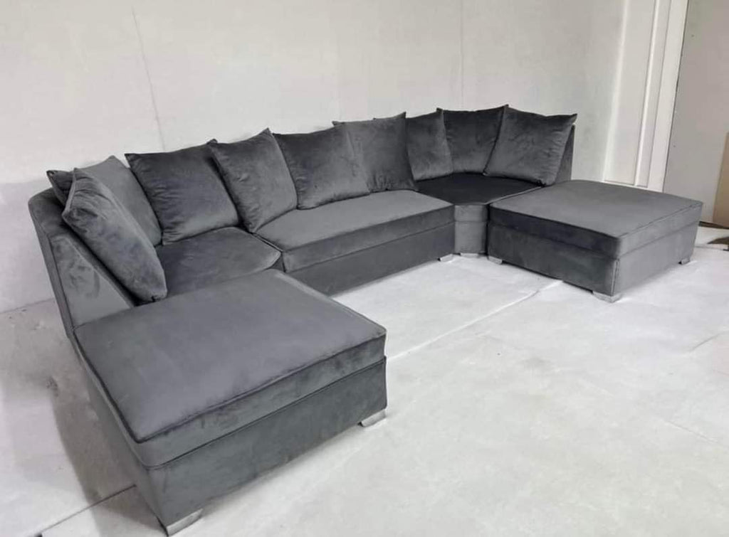 The Bishop Luxe U-Shape Sofa — Comes with 2 Giant Removable Stools!