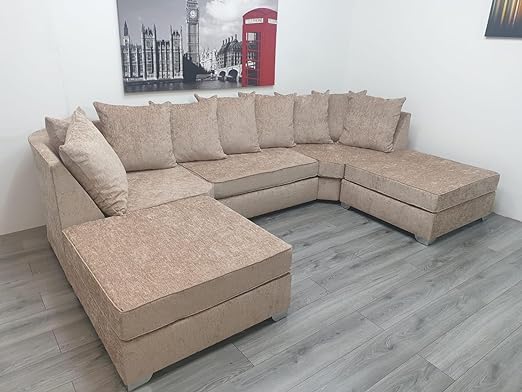 The Bishop Luxe U-Shape Sofa — Comes with 2 Giant Removable Stools!