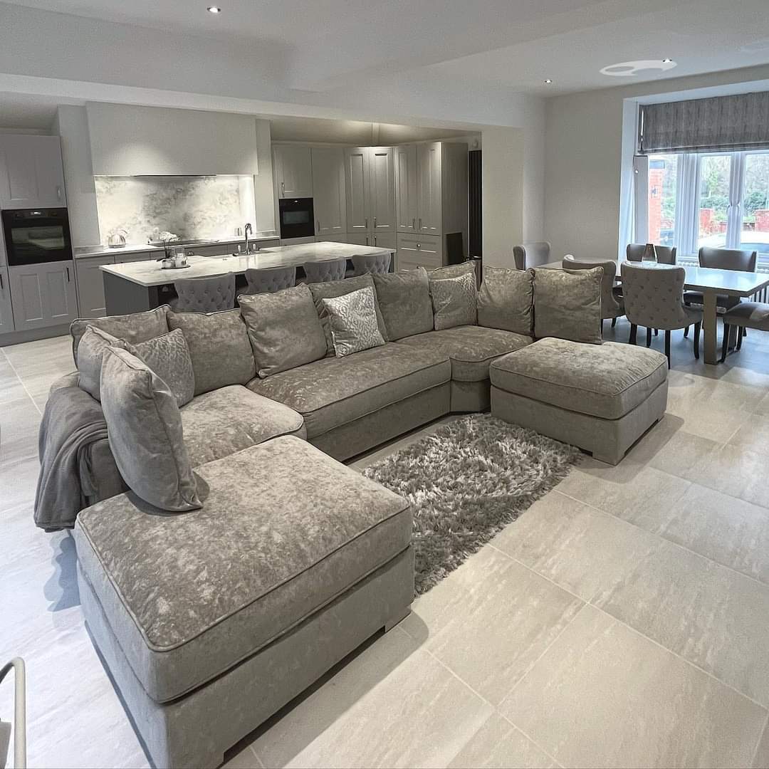 The Bishop Luxe U-Shape Sofa — Comes with 2 Giant Removable Stools!