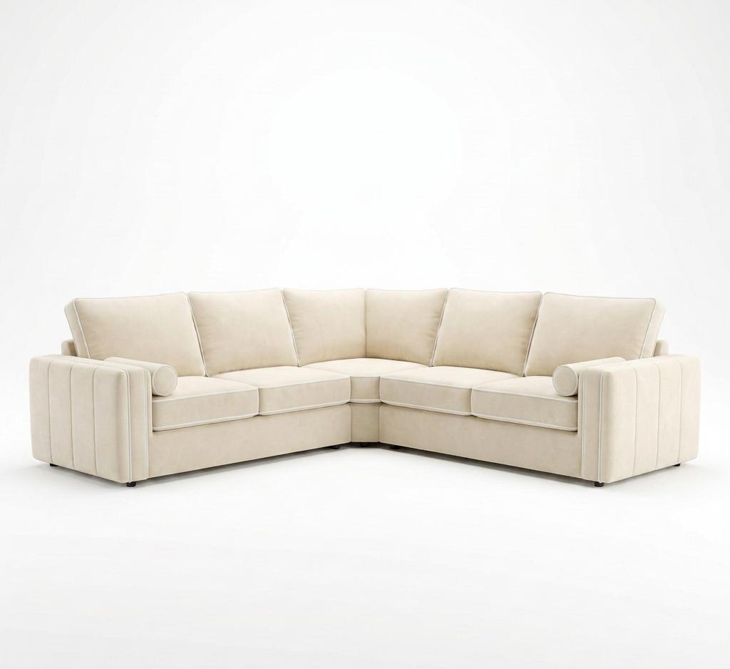Maya Lines Corner Sofa with Piping