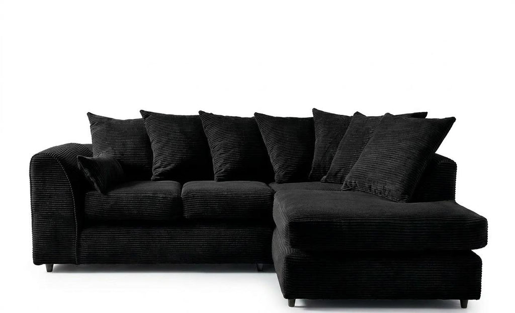 Dylan Corner Chaise - Plush Velvet in a modern living room