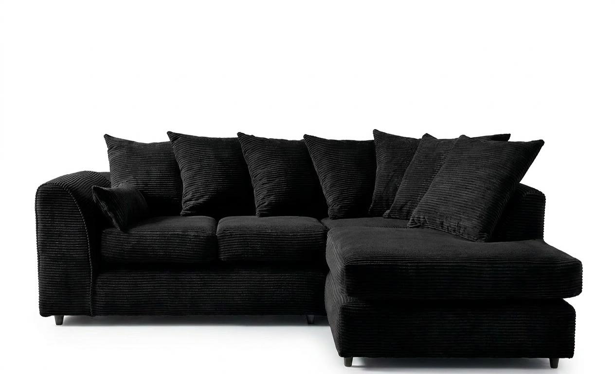 Dylan Corner Chaise - Plush Velvet in a modern living room