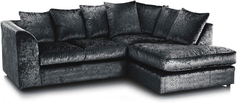 Dylan Chaise Sofa - Crushed Vellvet