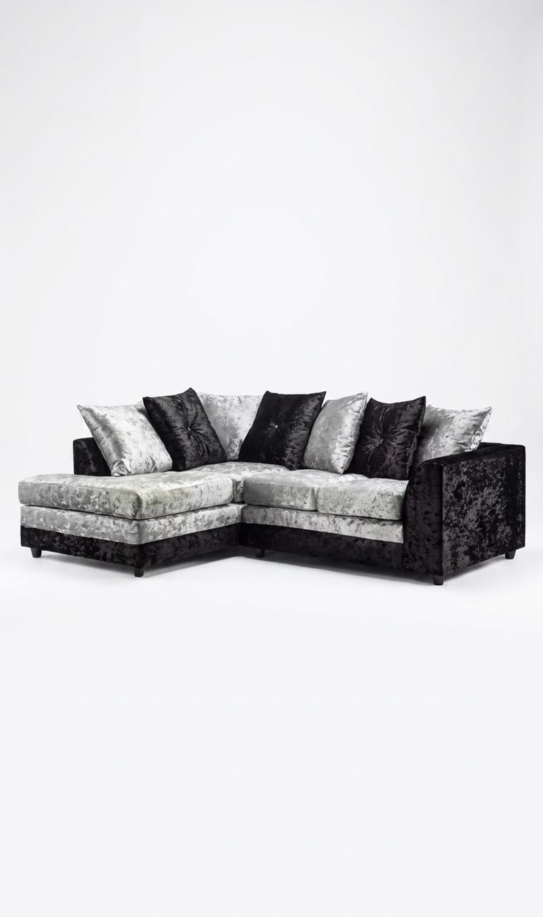 Dylan Chaise Sofa - Crushed Vellvet