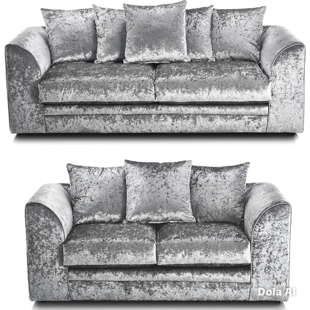 Dylan Sofa 3+2 - Crushed Velvet