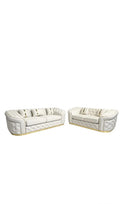 AMBASSADOR CHESTERFIELD SOFA 3+2 BLACK & GOLD