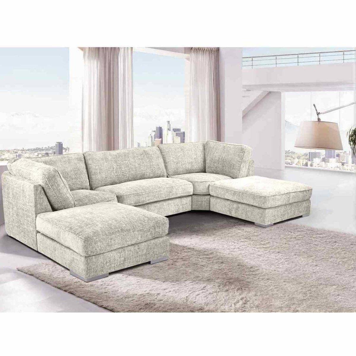 Bristol Bishop U Shape Corner Sofa in cream
