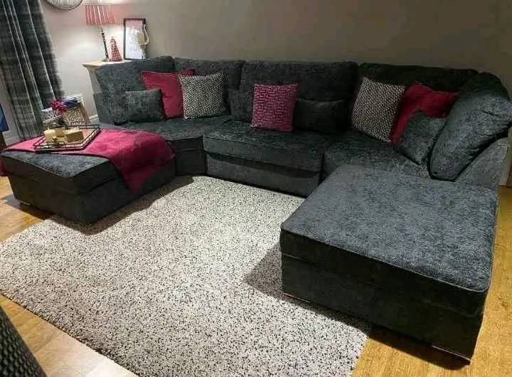 LARGE BISHOP U-SHAPE SOFA – SPACIOUS LUXURY WITH REMOVABLE STOOLS!