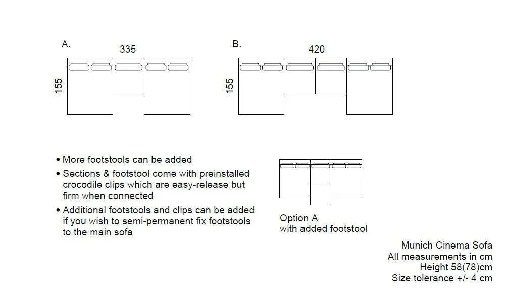 Marcelo Cinema Sofa arm and seat detail