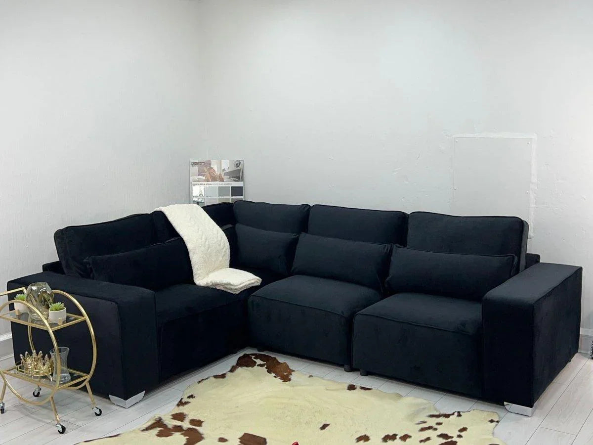 Dalton Single 4 Seater Corner Sofa in a modern living room