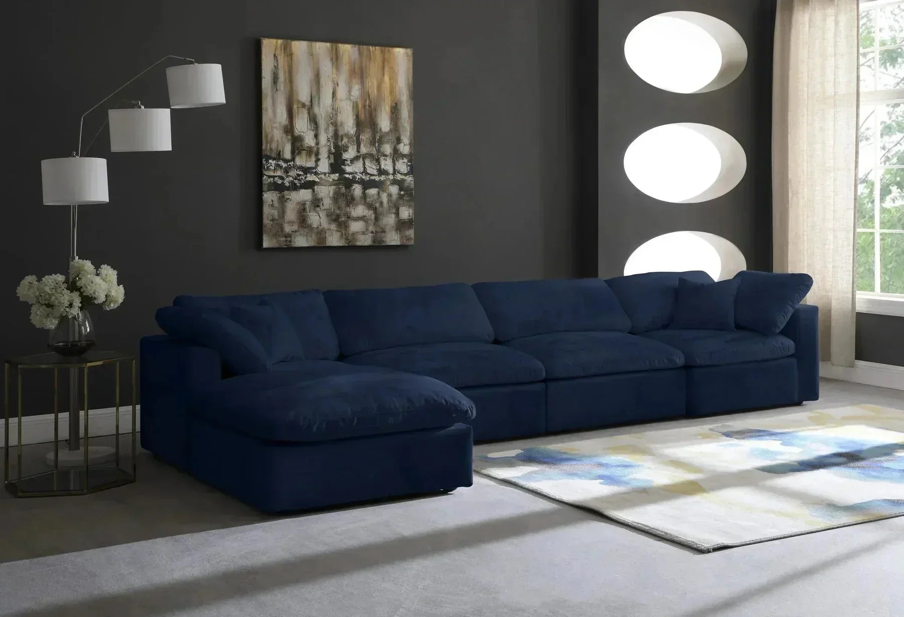 Lux 5-Seater Universal Modular Corner Sofa in cream