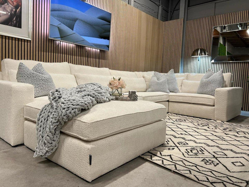 Haven Modular Corner Sofa - Boucle Cream side view