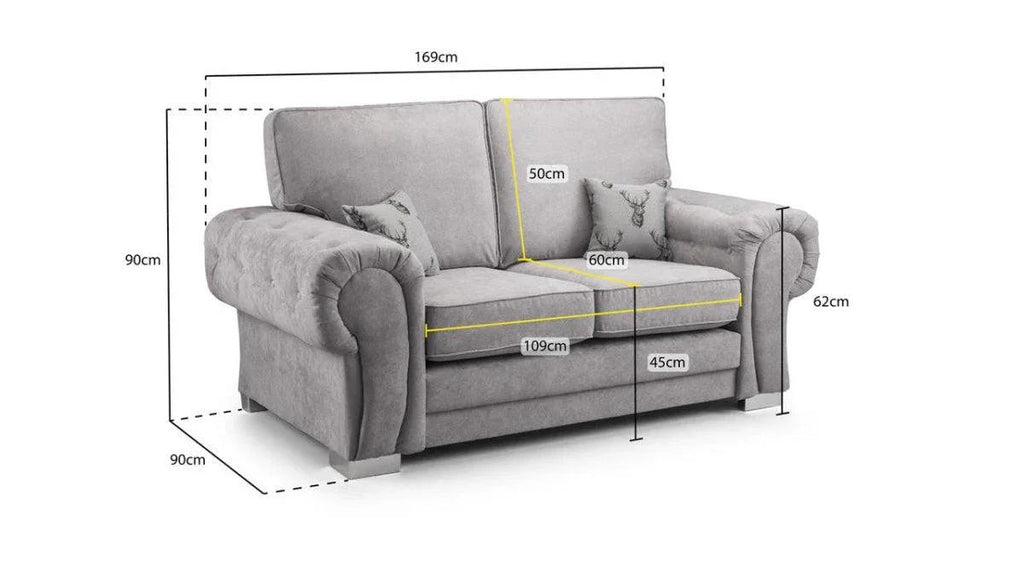 Verona Fullback 2 Seater Sofa cushion and fabric detail