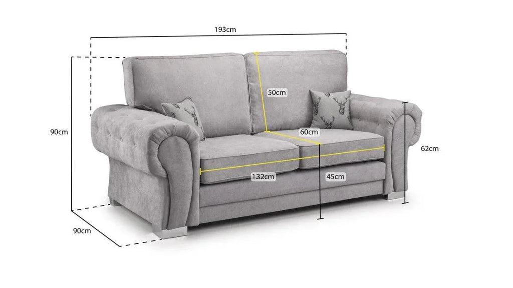 Verno Fullback 3 Seater Sofa cushion and fabric detail