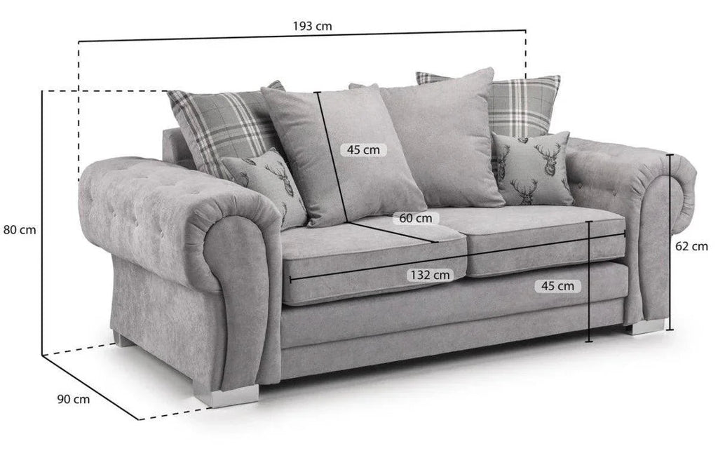 Verona Scatterback 3 Seater cushion and fabric detail