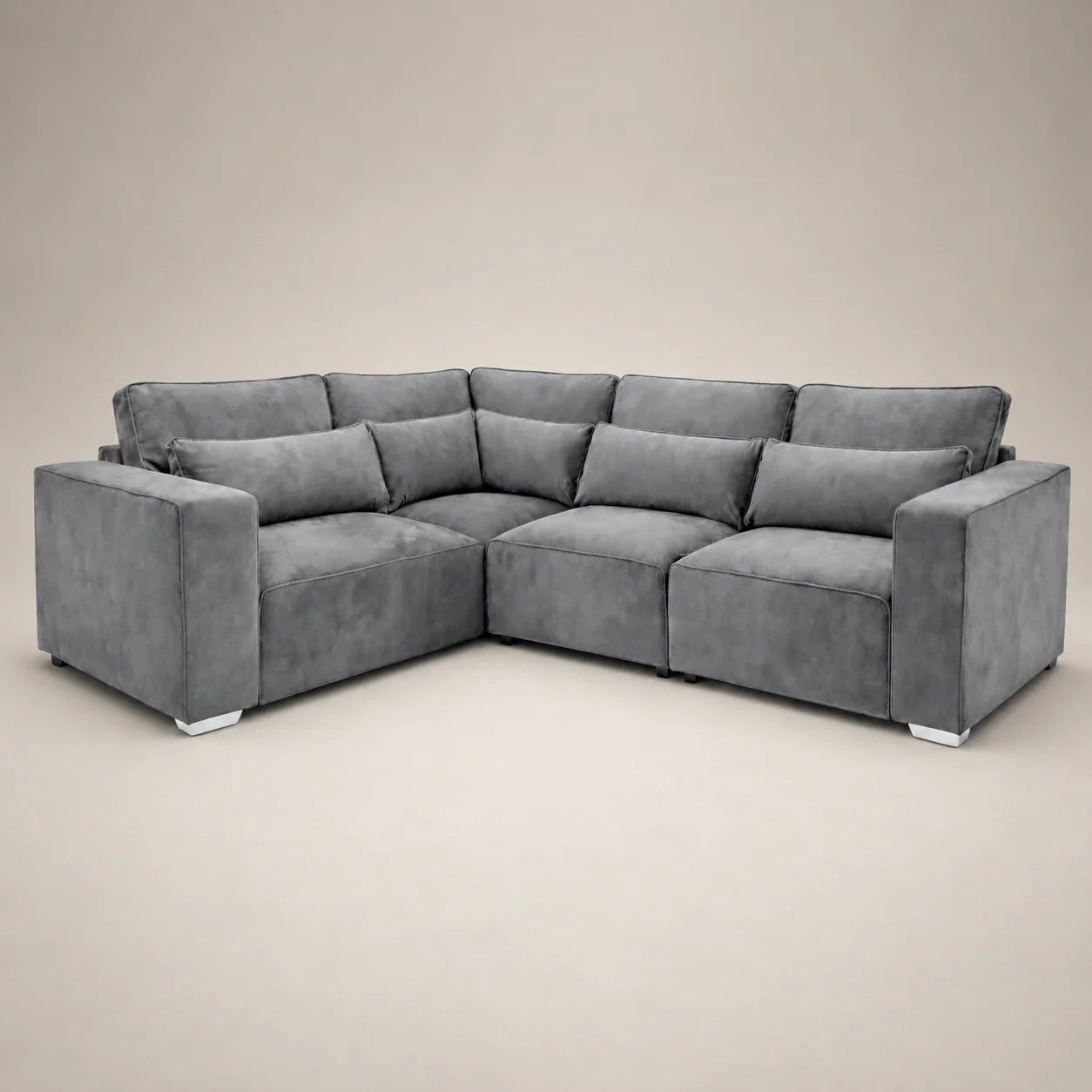 Dalton Single 4 Seater Corner Sofa cushion and fabric detail