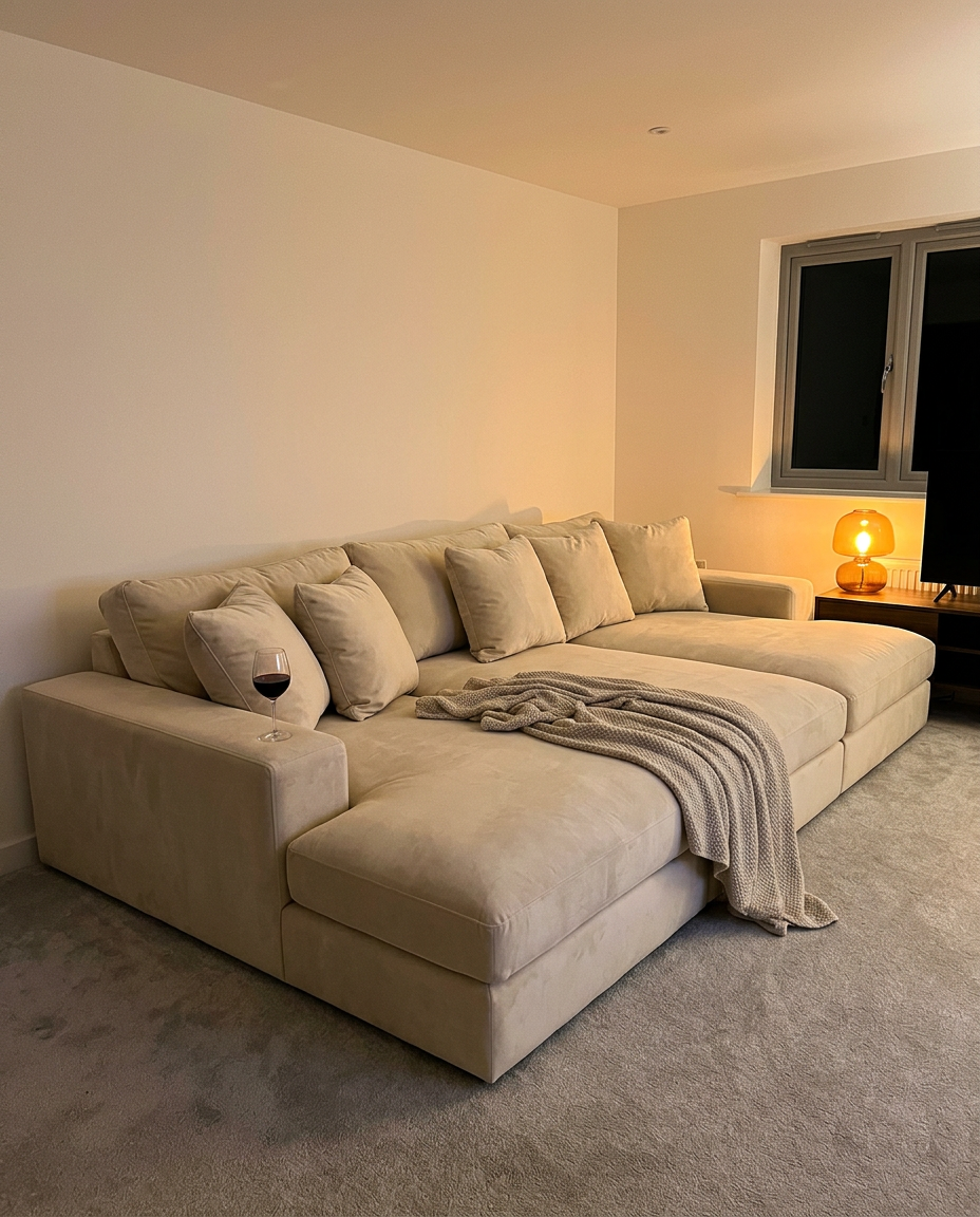 Aria Cinema Sofa in a modern living room