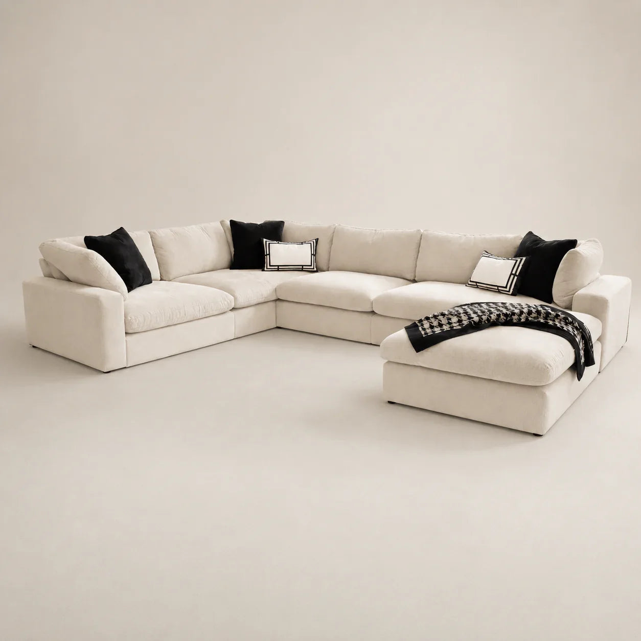 Kensington Large U-Shape Sofa & Footstool Bundle