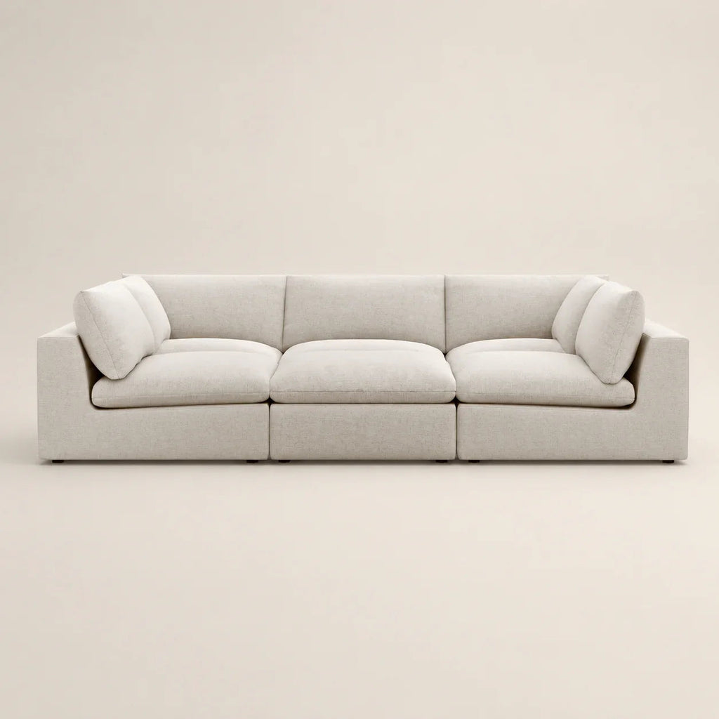 Lux Pit-Sectional Feather Cinema Sofa side view